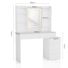Dressing Table With 6 Drawers LED Mirror Set Makeup Desk Vanity Table Nbuzmzkixd