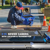 9" Self-Leveling Sewer Camera Pipe Inspection Camera w 512Hz Locator 50M 32GB