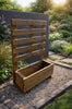 Garden Wooden Planter with Trellis Heavy Duty Raised Flower Box Climbing Screen