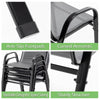 Stackable Garden Chairs Set of 4 Outdoor Patio Furniture Weather-Resistant Grey