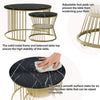 Nesting Coffee Table Set of 2 Living Room Round Stacking Side End Table Black