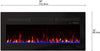 Electric Fireplace Wall Mounted LED Flame Heater Remote Timer Black Modern