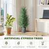 Artificial Cypress Trees with PE Leaves for Indoor Outdoor Set of 2