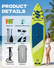 10'6"x33"x6" Inflatable Stand Up Paddle Board for Adults, Ultra-Light Sup Board