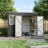 9 x 6ft Large Metal Shed Outdoor Garden Tools Storage House with 2 Door & Window