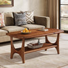 Solid Wood Coffee Table, 47.24” Modern Rectangle Center Table for Living Room