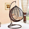 Brown Rattan Egg Chair Swing Outdoor Garden Patio Hanging Wicker Hammock Pod