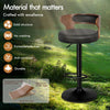 ALFORDSON 2x Bar Stool Swivel Wooden Backrest Gas Lift Dining Kitchen Pub Chair