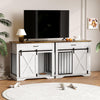 Dog Crate Furniture 2-in-1 Dog Cage Storage Side Table with Drawer for S/M Dogs