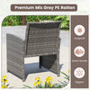 COSTWAY 4 Piece Patio Conversation Set Outdoor Wicker Furniture