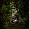 Water Feature Outdoor Indoor LED Fountain Waterfall Garden Decor (4 Tier)