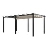 6 x 3m Aluminium Pergola with Retractable Roof Outdoor Garden Gazebo Canopy Tent