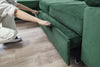 Easy Clean Corner Sofa Bed Velour with Storage Sleep Function New MADRYT MINI
