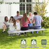 Picnic Table Bench Set 8 Person Outdoor Camping Table & 2 Benches