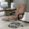 Vinsetto Massage Office Chair, Heated Reclining Desk Chair, Brown
