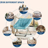 Folding Saucer Foldable Moon Chair Camping Outdoor Soft Padded Seat No Assembly