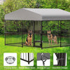 Large Outdoor Dog Kennel 10X10X6FT Cage for Playpen w/ UV Water Resistant Roof