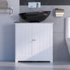 Bathroom Sink Cabinet Under Basin Unit Cupboard 2 Door Storage Furniture White