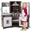 Kids Corner Wooden Playset Pretend Toddler Kitchens Cooking Toy Light
