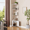 5-Tier Corner Shelf Stand,55"Tall Narrow Bookshelf with Storage Rack,for Bedroom