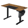 Electric Standing Desk, Height Adjustable Desk Rustic Brown and Black LSD016X11