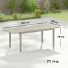 Extending Garden Table, Aluminium Outdoor Dining Table for 8-10, Light Grey
