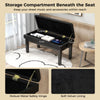 Heavy Duty Adjustable Wooden Piano Bench Double Piano Seat w/Storage