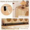 126cm Rattan Coffee Bar Cabinet with Adjustable Shelves-Natural