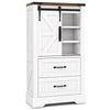 Farmhouse Bathroom Floor Cabinet Freestanding Storage Cabinet-White