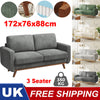 Modern 3 Seater Corduroy Sofa Bed with 2 Bolster Home Room Recliner Couch Sofa