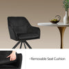 Dining Chairs Set of 2/4/6 Upholstered Swivel Dining Chair Velvet Black