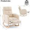 Nursery Nursing Rocking Chairs with Foot Rest High Backrest Rocker Glider Chair