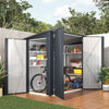 Galvanized Steel Garden Storage Shed Metal Lockable Outdoor Bike Shed with Doors