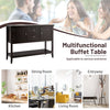 Console Sofa Table Narrow Entryway Table W/ 2 Drawers & 2 Storage Cabinets