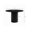 Dusk Hattie Panel Round 4-6 Seater Pedestal Dining Table Black RRP £