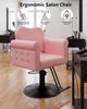 Salon Chair Hair Stylist PU Leather Barber Chair 360° Swivel Hydraulic Lift Spa