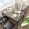 5-Pcs Dining Table Set w/ 4 Upholstered Chairs,Space-Saving Compact Design for 4