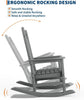 Poly Lumber Rocking Chair Outdoor HDPE High Back Porch Rocker Chairs for Patio