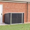 3 5 Bikes Parking Garden Storage Sheds Outdoor Metal Pent Roof with Bike Lanes A
