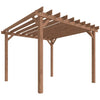 3 x 3 m Wooden Pergola, Garden Pergola Gazebo Grape Trellis, Maple Wood-effect