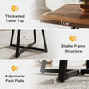 Square Dining Table for 4, Industrial kitchen table with Sturdy Metal Frame