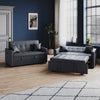 Living Room Sofa Bed Pull Out 2 SeaterConvertible Sleeper 2 with Cushions Grey