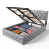 NEW OTTOMAN STORAGE UPHOLSTERED BED FRAME 4FT6 DOUBLE LEATHER GAS LIFT BED FRAME