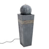 Electric Water Feature Outdoor Garden Fountain Rotating Ball LED Lights Statue