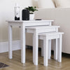 Wooden Nest of Tables 3 Piece Table Set Coffee Side Living Room Furniture