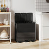 3 x 20L Triple Kitchen Bin Pedal Bin for Recycling and Waste, Black