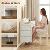 Dressing Table with LED Light and Mirror, Vanity Desk with 10 Drawers, White