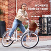 VIRIBUS 24/26Inch Ladies Women Beach Cruiser Bike Bicycle w/ Basket Comfort Ride