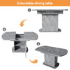 Extendable Dining Table with Storage Space-Saving Kitchen Table 110-130 cm Grey