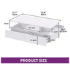 Led Coffee Table With 2 Drawer Storage, High Gloss Coffee Table For Living Room